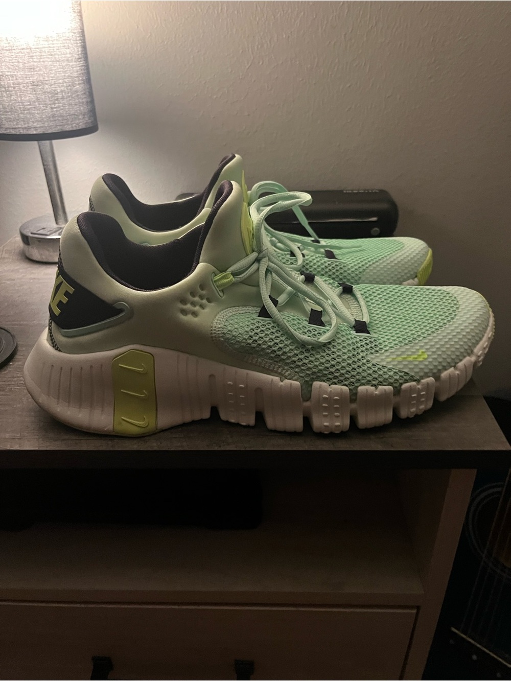 Nike metcon mens Mint Green and Lime Athletic Sneakers